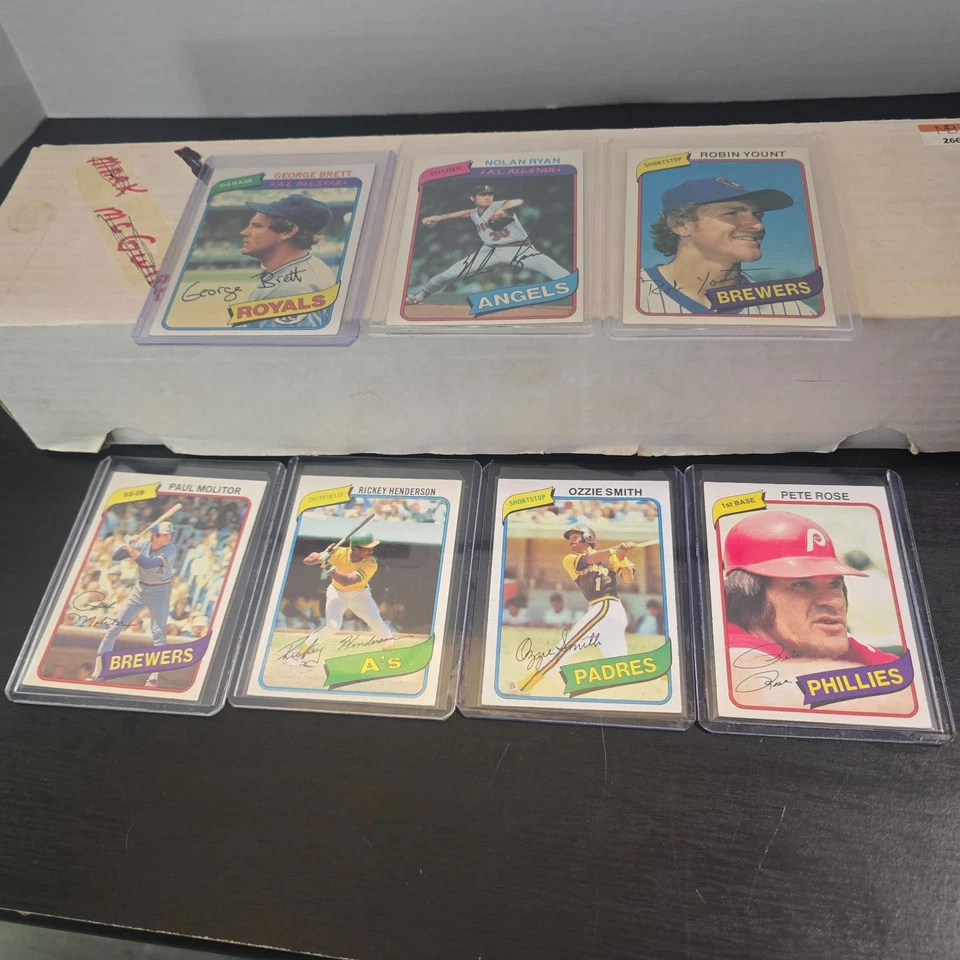 Juego completo de béisbol Topps 1980 1-726 Henderson RC CASI NUEVO-COMO NUEVO+ ¡MUY NÍTIDO! Foto 1 de 1
