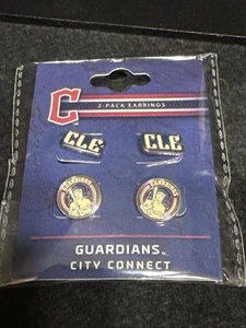 Cleveland Guardians City Connect 2 Pack Earrings CLE & Statue 2025 MLB Baseball - Picture 1 of 8