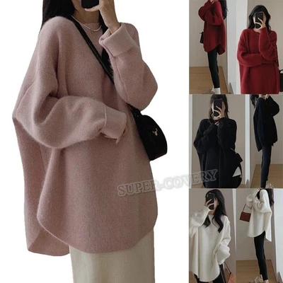 Women Italian Soft Knit Poncho Cape Wrap Kaftan Sweater Jumper UK - Image 1 of 4