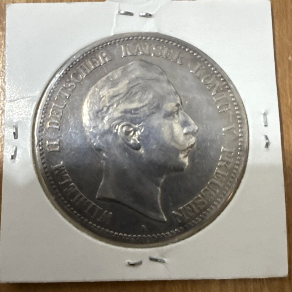 Moneda de plata 90% de 5 marcos Prusia Alemana Funf 1907-A excelente estado Foto 1 de 4