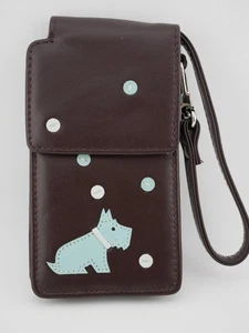 Radley Real Brown Leather Ipod Case and Wrist Strap - Picture 1 of 4