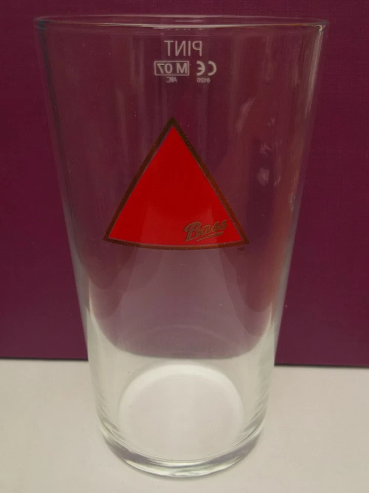Bass ale red triangle logo pint glassXmas  - Image 1 of 1