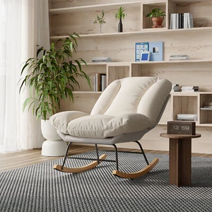 Schaukelstuhl Gepolsterter Schwingsessel Lehnstühle Ruhesessel Relaxstuhl New - Bild 1 von 11
