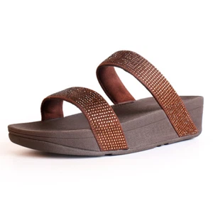 Sandalias perezosas de playa de estrás de cuero para mujer Fitflop - Imagen 1 de 13