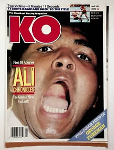 1991 April KO Knockout Boxing Magazine Muhammad Ali Mike Tyson Foreman Leonard - Picture 1 of 7