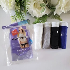 Hanes Women's Tagless Cotton Hipsters Size 5/S (4-6) 4 Pack No Ride Up - Picture 1 of 4