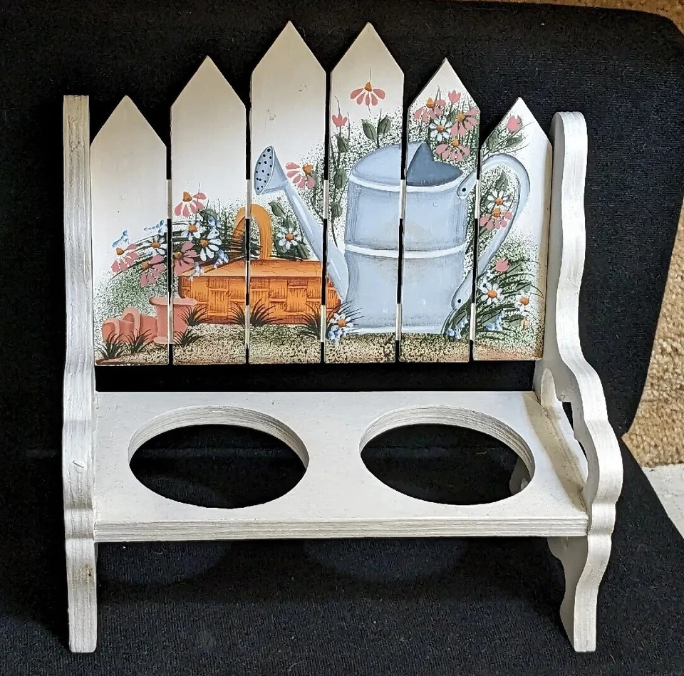 Portavelas decorativas para velas o plantas de banco de madera Foto 1 de 1