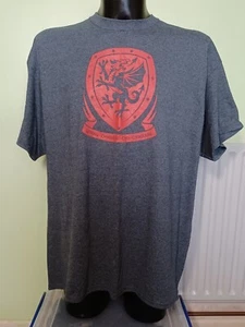 NEW Official Welsh FA Wales Grey Crest T-Shirt - XXL - Bild 1 von 5