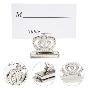 3 piezas clip de foto de corona banquete soporte de imagen soporte de tarjeta de mesa de boda - Imagen 1 de 12