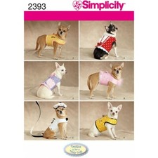 Dog Clothes Simplicity Fabric Sewing Pattern 2393