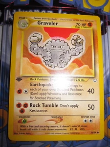 POKEMON (◕‿◕✿) GRAVELER 30/64 NEO REVELATION UNCO ENGLISH GEM MINT EN ED 1 NEUF - Picture 1 of 2