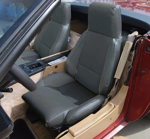 CUBIERTA DE ASIENTO PERSONALIZADA CHEVY CORVETTE C4 ESTÁNDAR 1984-1993 CUERO CARBÓN - Imagen 1 de 6