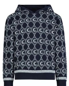 chloe girl Jacquard  logo hooded Sweater  4 current season aw21 holiday party - Picture 1 of 3