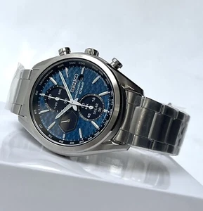 New! Seiko SSC801P1 Prospex Solar Chronograph Tachymeter Blue Dial Watch - Picture 1 of 7