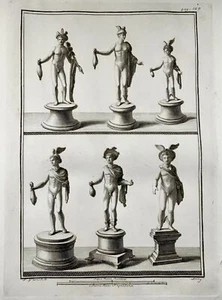1757 Boilly after Vanni, Roman Statuettes, Hermes, Mercury, 51cm - Picture 1 of 2