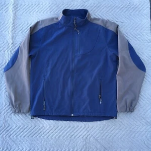 Giacca Diamante Nera Uomo L Blu Grigio Elasticizzata Cerniera Tasche Finto Collo Full Zip - Foto 1 di 13