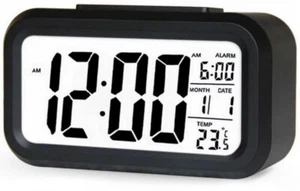 Wecker Digital Alarm Clock LED Zeit Temperatur Laut Kalender Schwarz DE DHL Reto - Bild 1 von 10