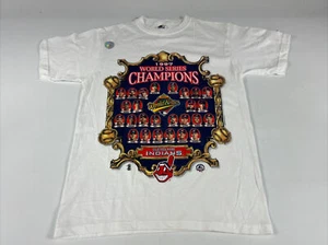 Vintage Cleveland Indians Shirt Youth Large World Series Starter Fehldruck 90er - Bild 1 von 15
