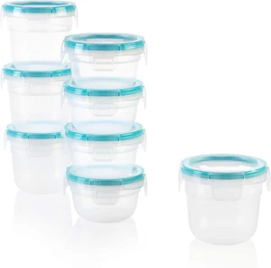 16-Piece Meal Prep Glass Container Set, Airtight, BPA Free, Microwave Safe - Picture 1 of 12