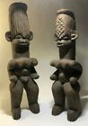 TWO ANTHROPOMORPH IGBO FIGURES - WOOD CARVING,  African TRIBAL Art Nigéria