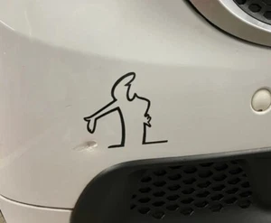 Aufkleber "La Linea" Verärgertes Männchen / Kratzer - Lui Comic Auto HL - Bild 1 von 4