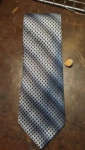 CORBATA PERRY ELLIS GRIS OMBRE PUNTO A RAYAS PARA HOMBRE ENVÍO GRATUITO - Imagen 1 de 3