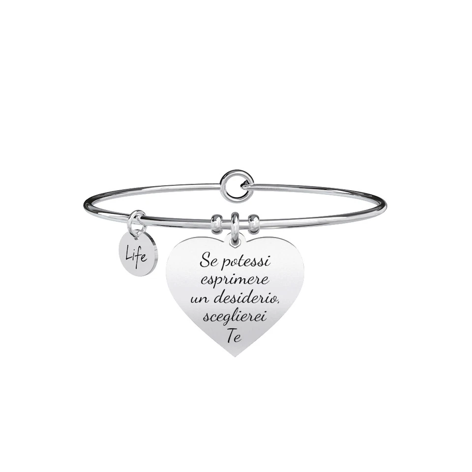 Bracciale KIDULT 731268 Cuore in acciaio 316l con cristalli Collezione Love