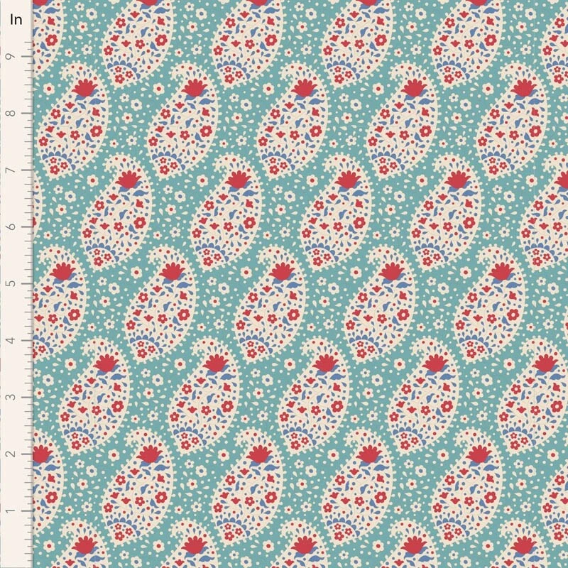 Tilda Jubilee Teardrop Teal от Tone Finnanger 1/2 ярда - Изображение 1 из 1