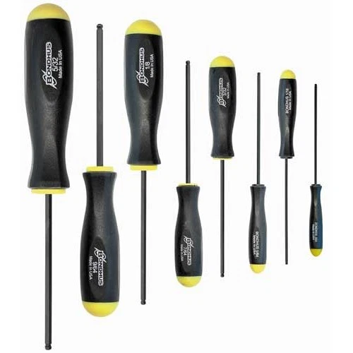 Bondhus BSX8S 8 Piece Ball End Hexagon Screwdriver Set 0.050-5/32 AF - Image 1 of 1