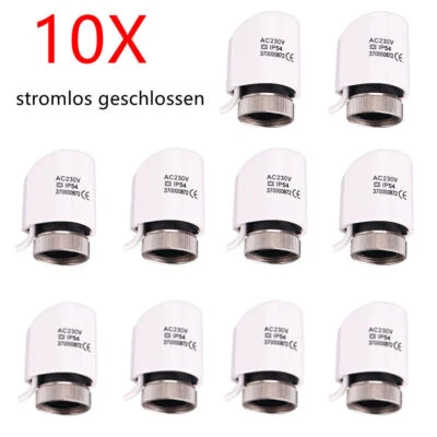 10X Actuator for Underfloor Heating Manifolds Normally Closed (NC) - 230V 2W - Image 1 of 4