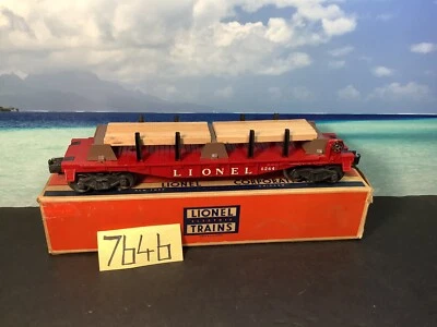 LIONEL # 6264 LUMBER CAR 1957 RARE ORIGINAL BOX W/ LOAD - Image 1 of 4