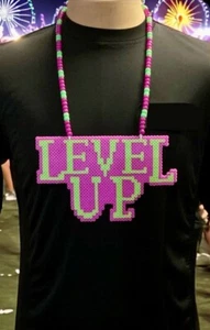 🔥 NEU Level Up Kandi Perler Halskette EDM EDC Fest Rave Dance 🔥 - Bild 1 von 1