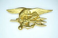 Original Vietnam War Era 1970's U.S. Navy Seal Trident Uniform Pin Badge D22
