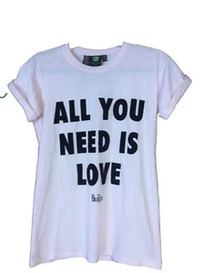 Beatles Small Women’s T-Shirt All You Need Is Love New With Tags - Picture 1 of 2