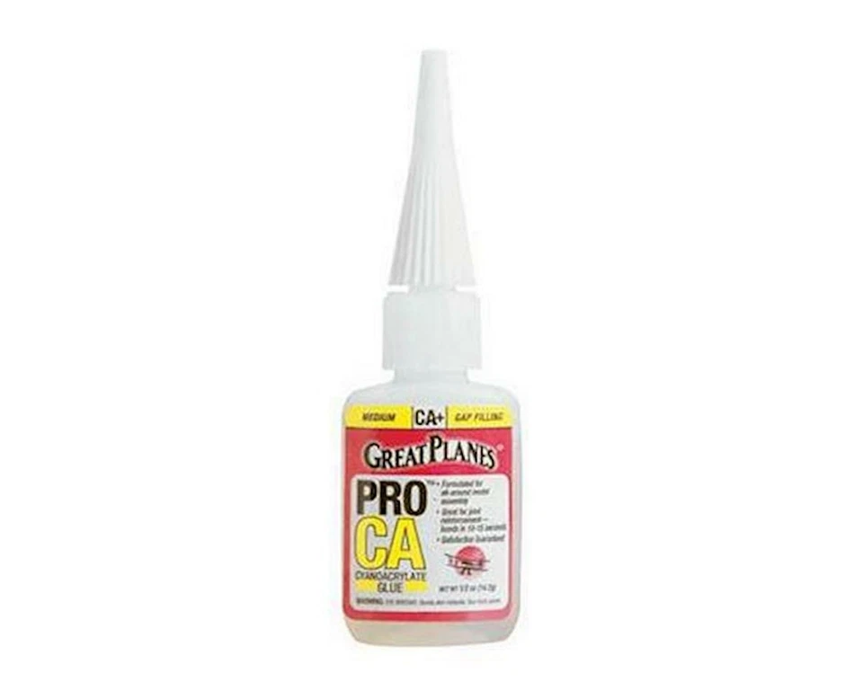 Great Planes Pro Instant CA+ Glue (Medium) (.5oz) [GPMR6007] - Image 1 of 1