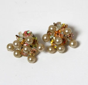 BO Clips verre et cristal vintage 1950 - Picture 1 of 5
