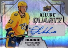 2019-20 Upper Deck Allure Quartz Rookie Auto #AQRDF Dante Fabbro - NM-MT