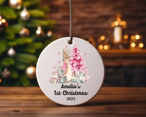 Personalisierte erste Weihnachtsdekoration für Babys, 1. Peter Kaninchen 2023 Acryl - Bild 1 von 5