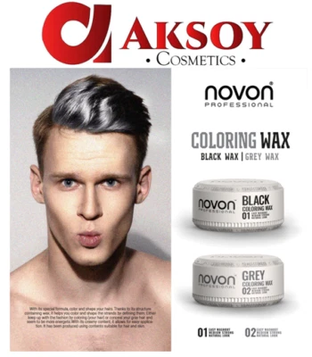 ( 99€ / L ) Novon Coloring Wax 100ml BLACK oder GREY Farb Creme Wachs Color