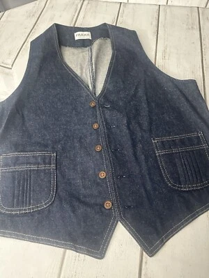 Chaleco Vaquero Farah Vintage Abotonado Años 70 ¿Nuevo? Muy crujiente Foto 1 de 4