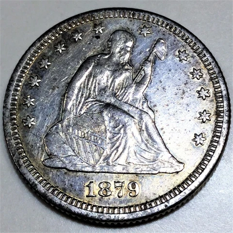 1879 Seated Liberty Quarter Beautiful High Grade Coin Very Rare Date Cover