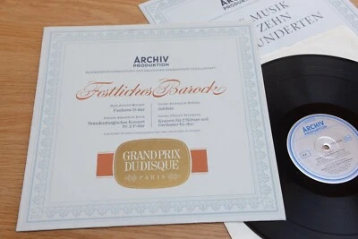  Festliches Barock Mouret / J Bach /  Händel / Telemann LP Archiv 104 810 - Bild 1 von 4