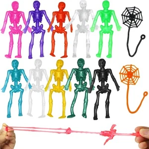 60 Pcs Halloween Stretchy Skeletons Party Favors for Kids with Sticky Spider ... - Picture 1 of 7