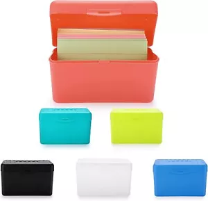 6 Pack 3 x 5 inch Index Card Box - Index Card Holder Notecard Box Recipe Card... - Picture 1 of 3