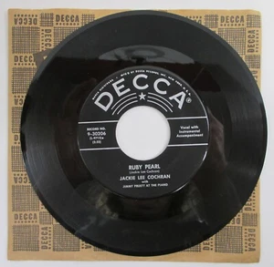NM 45 "Ruby Pearl / Mama Don't You" JACKIE LEE COCHRAN 7" Decca Rockabilly 1973 - Picture 1 of 2