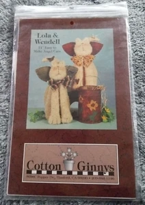 VTG Lola & Wendell 11" CAT ANGELS Craft Sewing Pattern by Cotton Ginnys LW55 - Picture 1 of 3