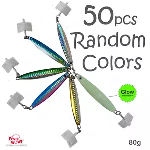 50 pezzi 2,8 oz Colt Sniper jigs 80 g maschera verticale 3561D-DT MUSTAD gancio colori casuali - Foto 1 di 12