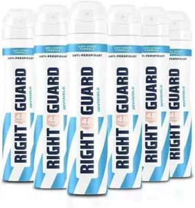 x 6 Right Guard Women Deodorant,Total Defense 5 Invisible A/P Spray 250ml x 6 - Picture 1 of 1
