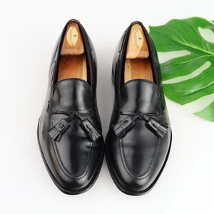 Allen Edmonds Mens Grayson Loafers Size 9.5 D Black Leather Tasseled Dress Shoes - Picture 1 of 19