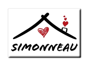 Simonneau France Nom De Famille Prénom Cadeau Aimant Anniversaire Love - Picture 1 of 9